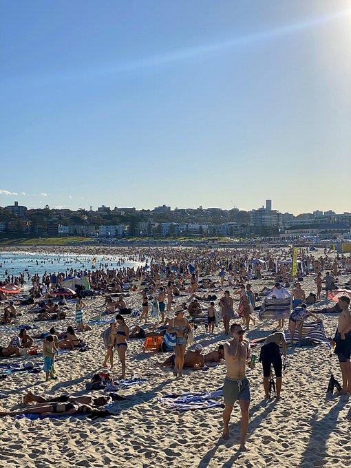 Social Distancing at Bondi Beach
