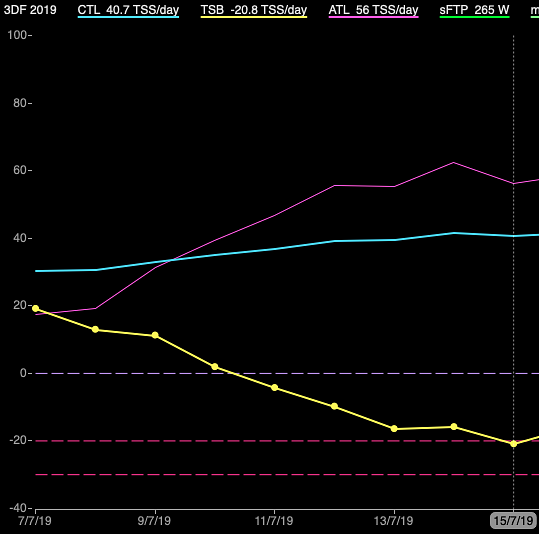 Week 1 Training Load Graph